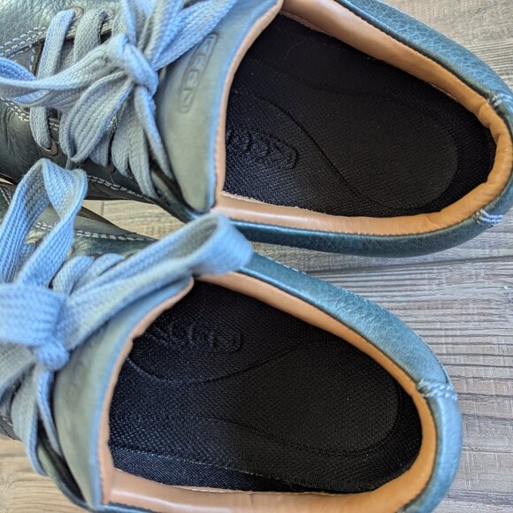Keen Women's Presidio Lace-Up Supportive Rugged Leather Sneakers Blue Green 8 - Picture 5 of 9